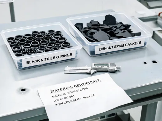 Rubber sealing components