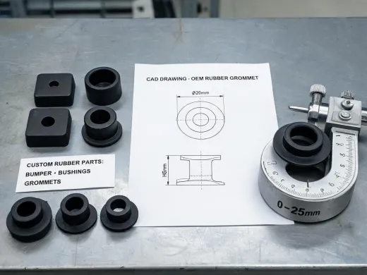 Custom molded rubber parts